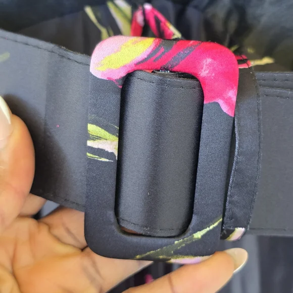 $289 Betsy & Adam Women Organza-Sleeve Floral Belted Gown Sz 4 Old Money - Picture 8 of 16